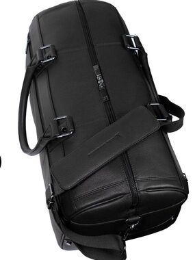 NWT THE GOTHAM 20" GENUINE PEBBLE GRAIN WEEKENDER - BLACK